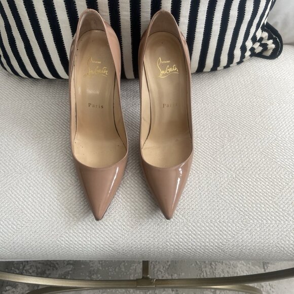 Christian Louboutin Nude Decollete Kate 554 100 Shoes - Picture 5 of 8